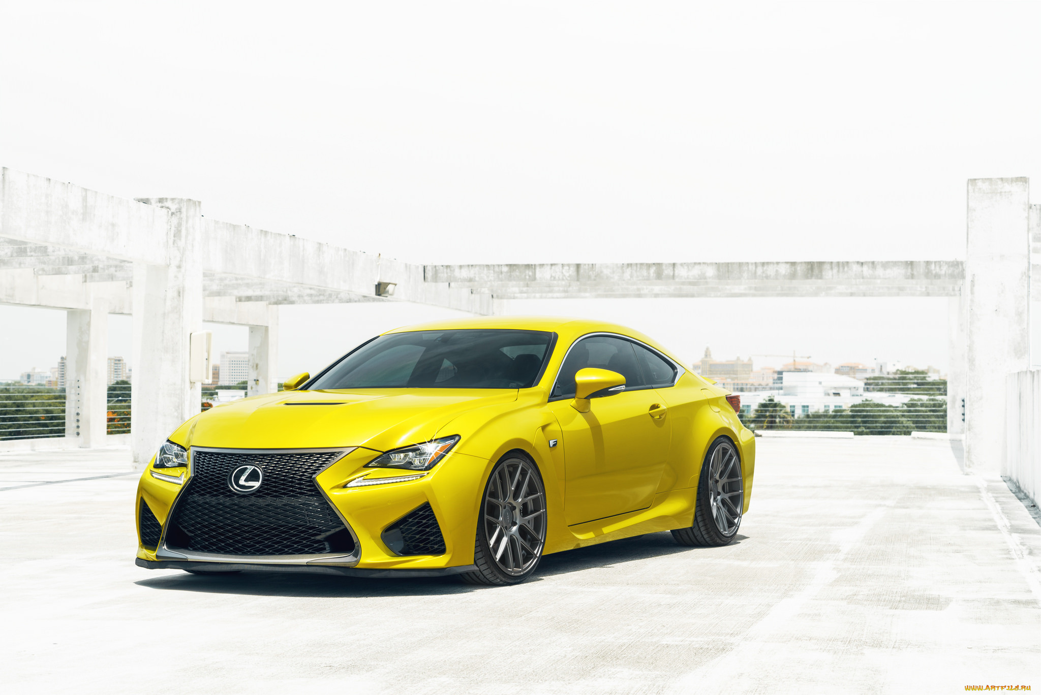 , lexus, yellow, rcf, 
